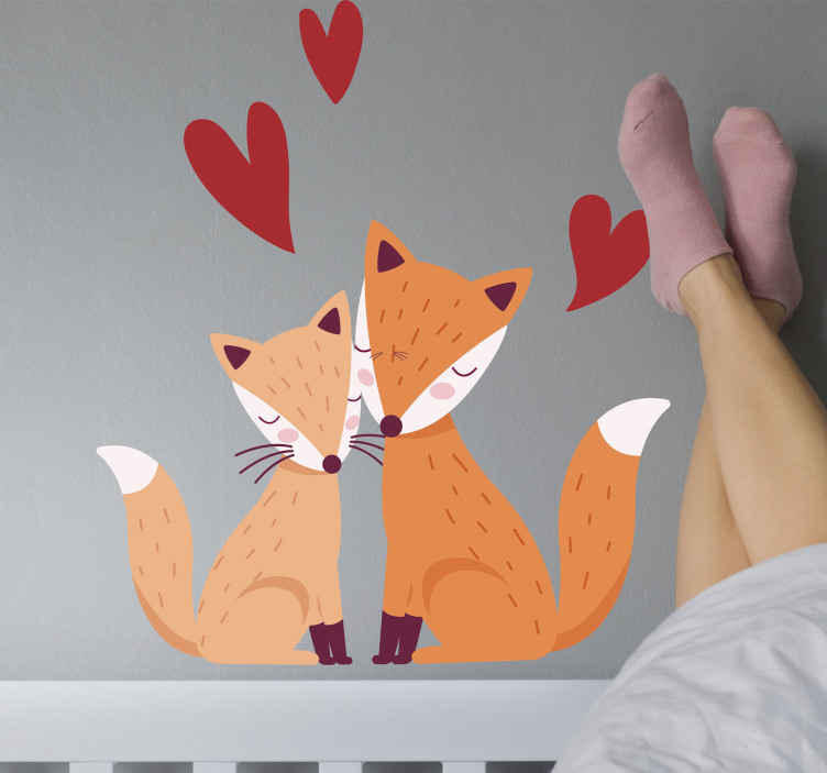 Vinil com animais selvagens Ilustração realista de raposa - TenStickers