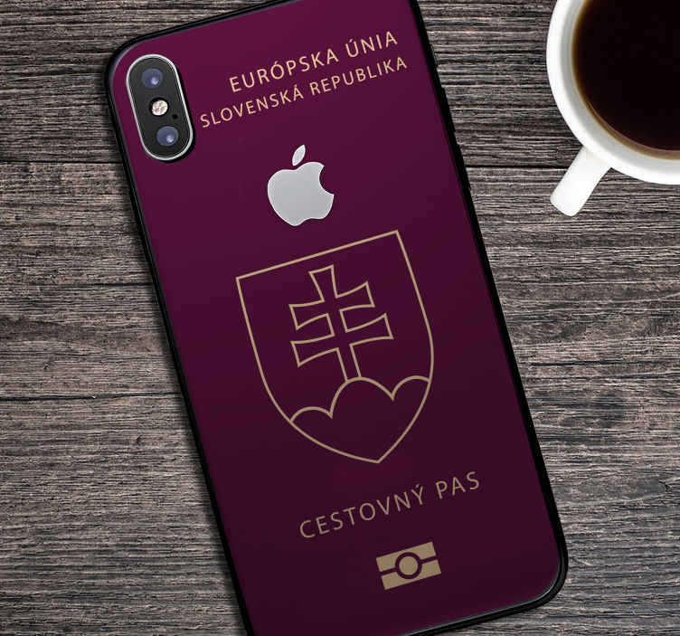 Slovenský pas iphone nálepka - Tenstickers