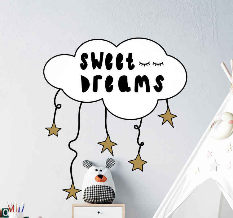 Naljepnica slatki snovi sa zvijezdama i trepavicama - TenStickers