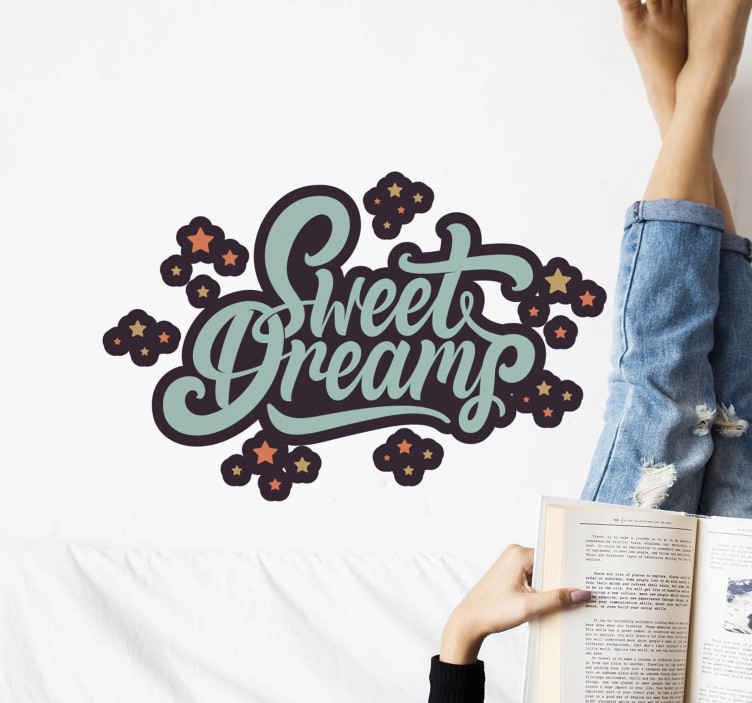 Sticker De Texte Fais De Beaux Reves Tenstickers