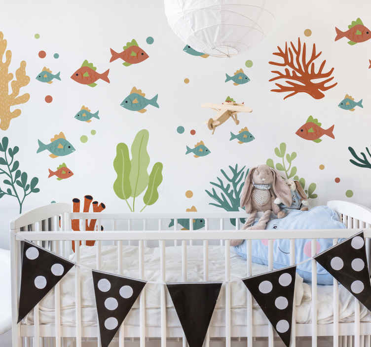 Colorful coral fish sticker - TenStickers