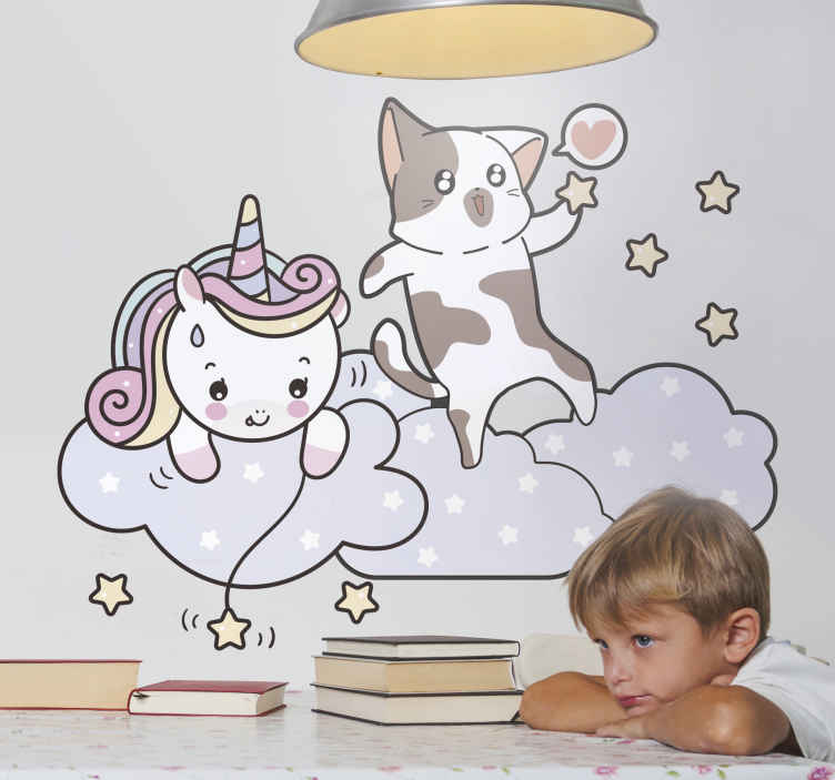 Hayvan Çıkartması oyunlu tekboynuz macerası - TenStickers