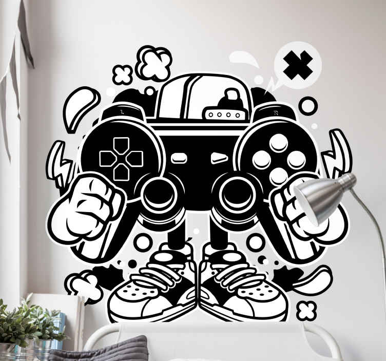 Gaming cartoon video game wall decal - TenStickers