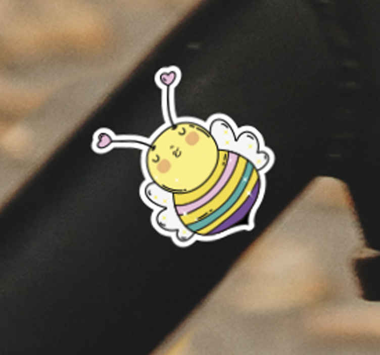 Image of Adesivo bici Bici delle api arcobaleno