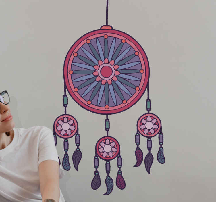 Hayvan Çıkartması renkli rüya yakalayıcı sanatı - TenStickers
