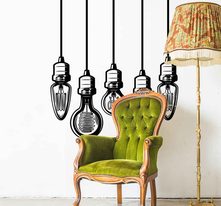 Object sticker hanging light fixtures - TenStickers