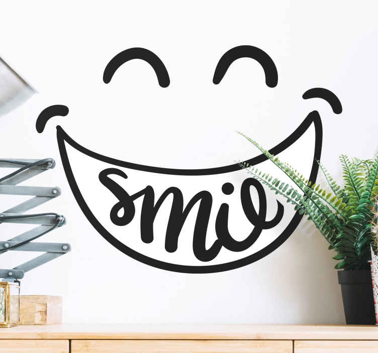Motiverende smil wallstickers sitater - Tenstickers