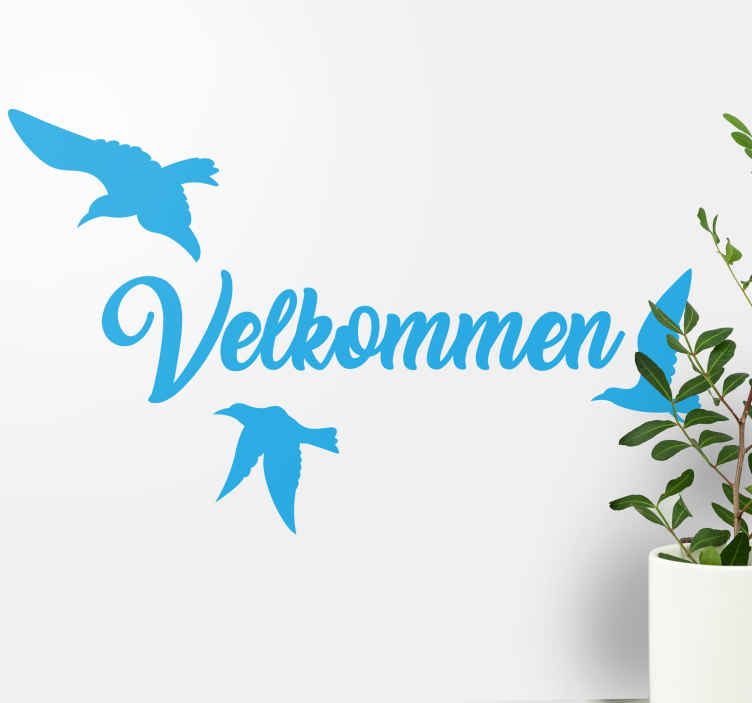 Velkommen fugler wallstickers tilbud - Tenstickers
