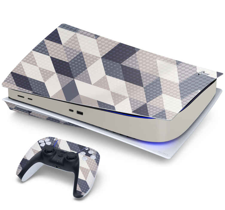 Scandinavian geometric PS5 sticker - TenStickers
