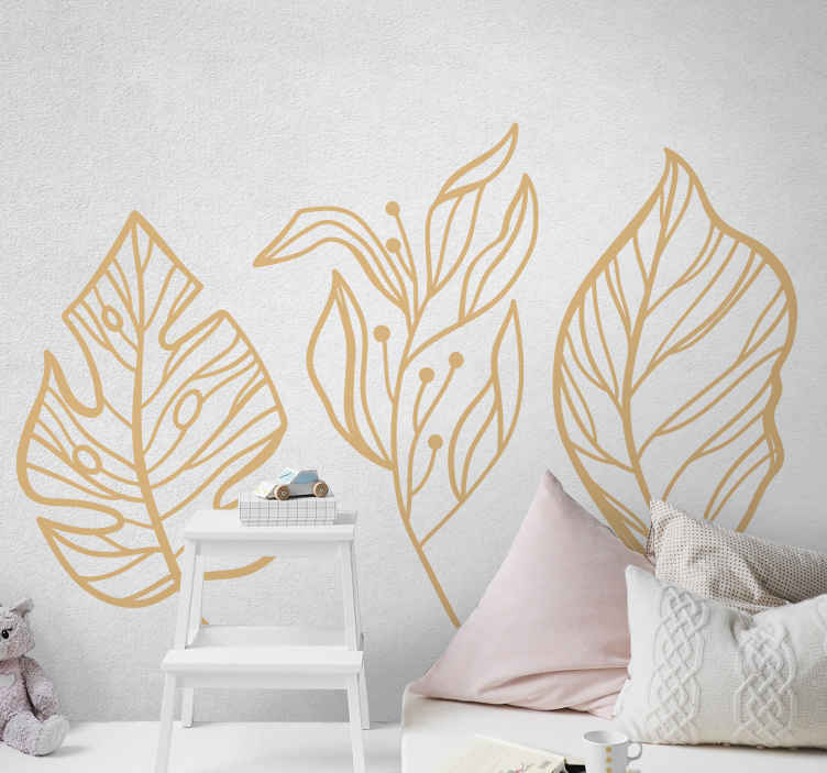 gold leaf wall decals