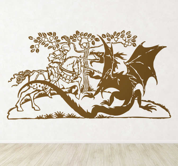 Sticker Saint Georges et le dragon