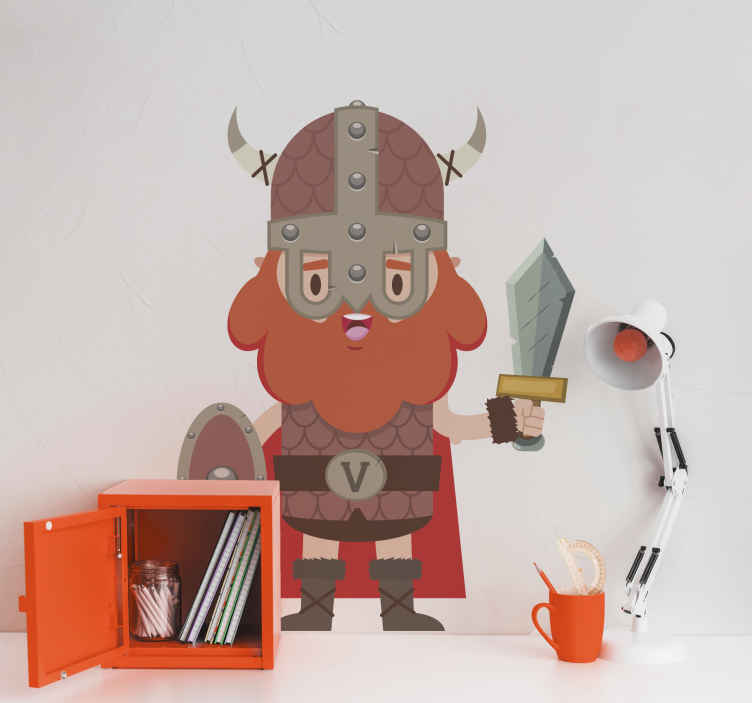 Viking warrior character nalepka živali - TenStickers
