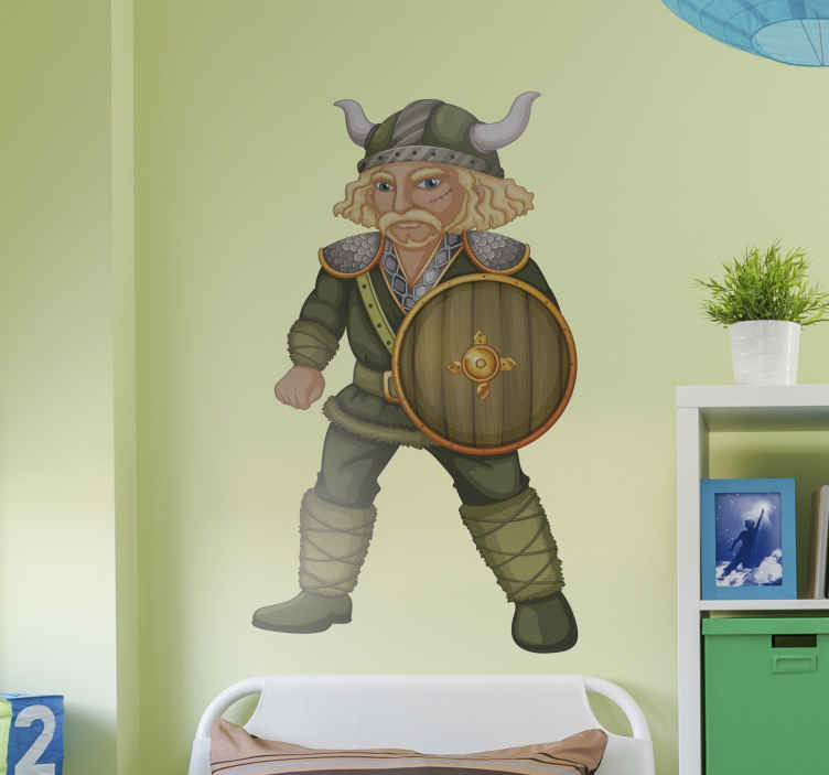 Muursticker kinderkamer viking strijdersfiguur - TenStickers