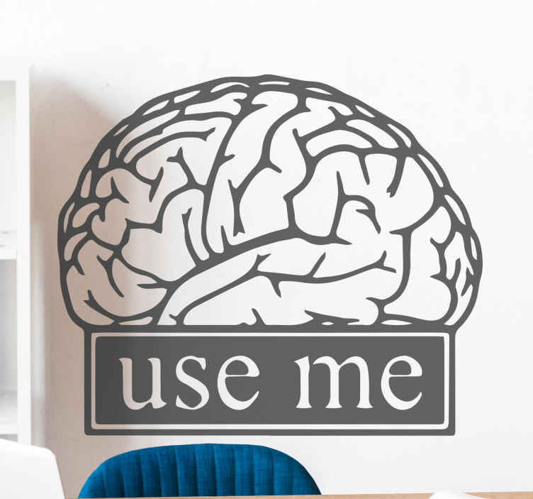 Beyin beni cümle metin duvar çıkartması kullan - TenStickers