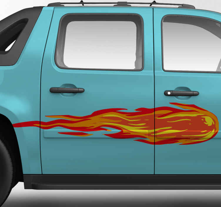 Flames Car vinyl decal TenStickers