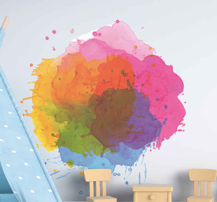 Colorful splash art decoration wall sticker - TenStickers