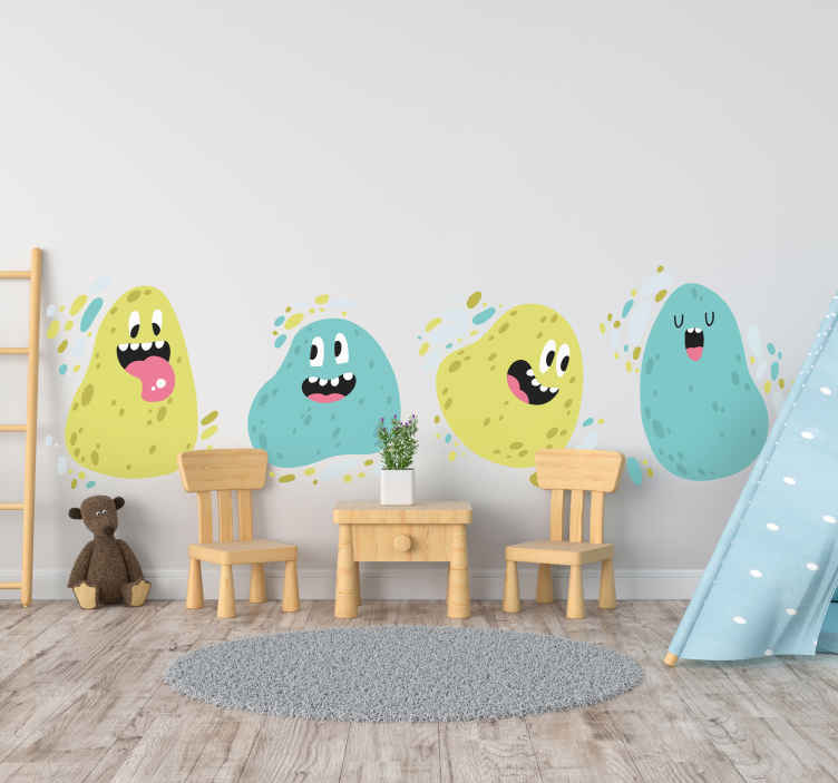 Monster splash monster sticker - TenStickers