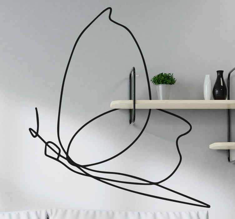 Location sticker elegant butterfly silhouette - TenStickers