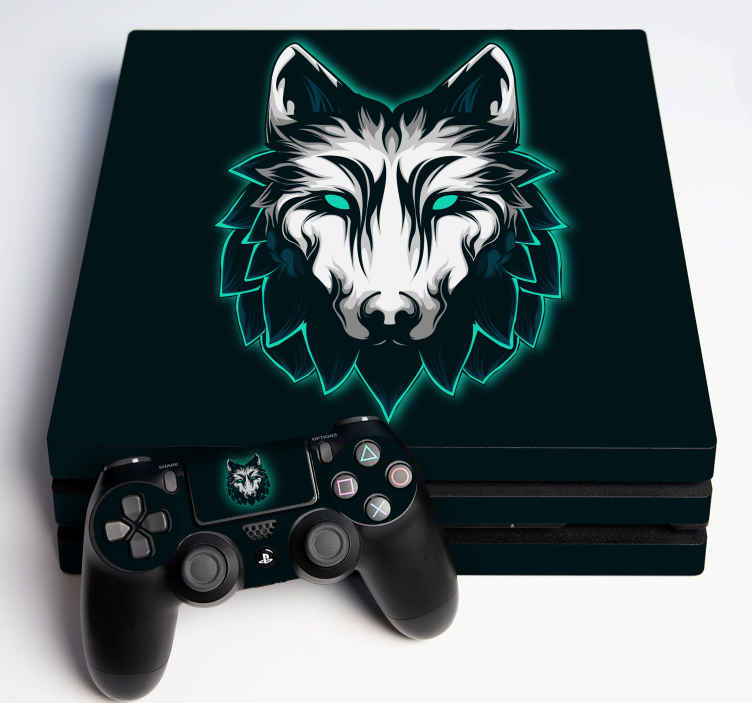 Pour PS4 Playstation 4 Console de jeu Motif de loup peau de protection  Sticker Cover Skin