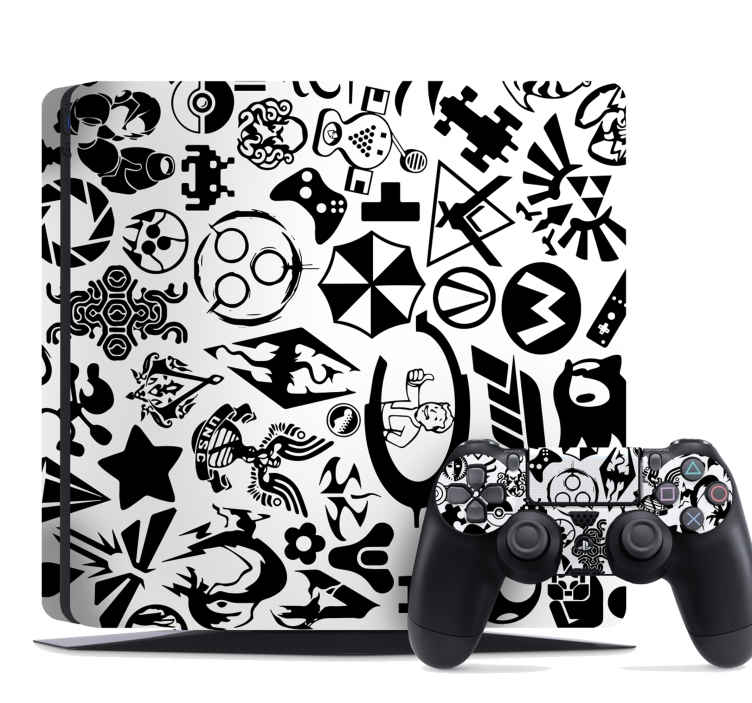 Vinil Skin para PS4 Lobo jogo abstrato - TenStickers