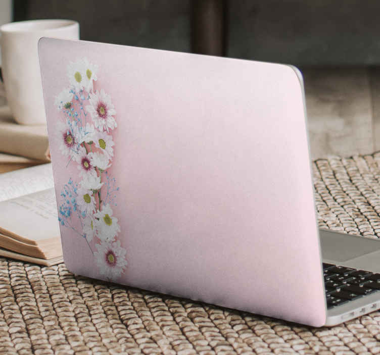 voor laptop op roze achtergrond - TenStickers