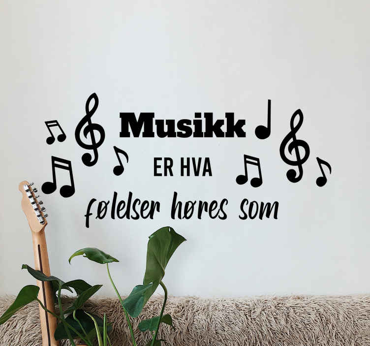 Musikk er følelser sitat på wallstickers sitater - Tenstickers