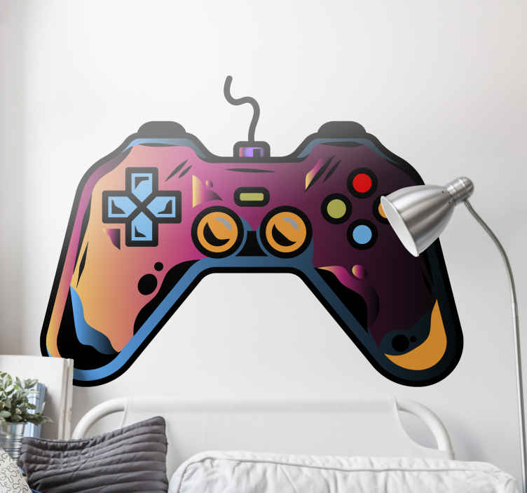 PICTURE IT ON CANVAS Video Game Xbox Controller Wall Decal Vinyl Home Decor Kids Wall Stickers Bedroom Accents Murals 