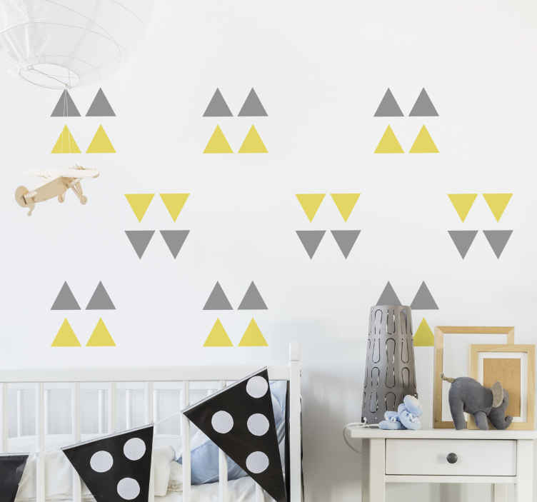 Sticker géométrique motifs triangulaires vibrants - TenStickers