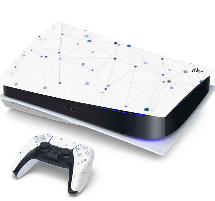 Ps5 sticker geometrisch patroon - TenStickers