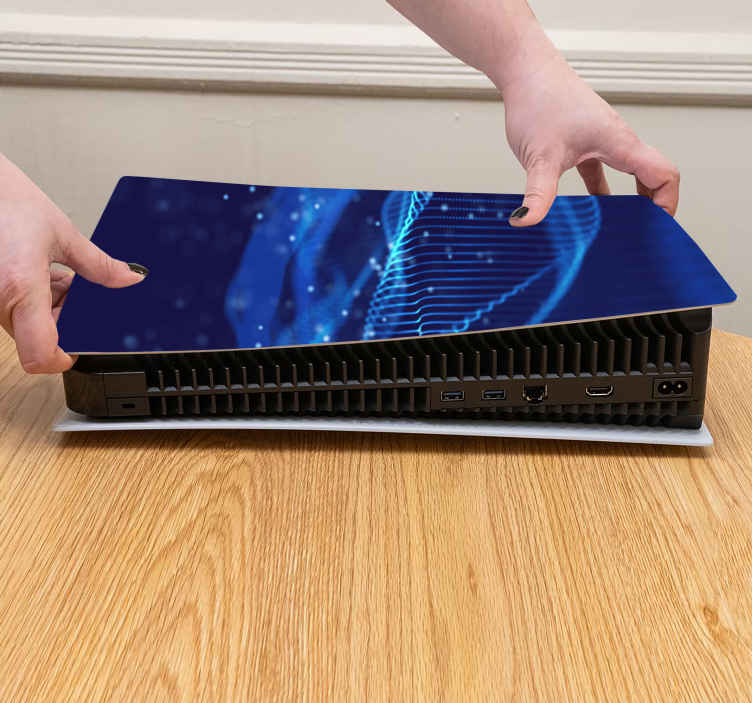 Digitálne low poly technológie ps5 samolepky - Tenstickers