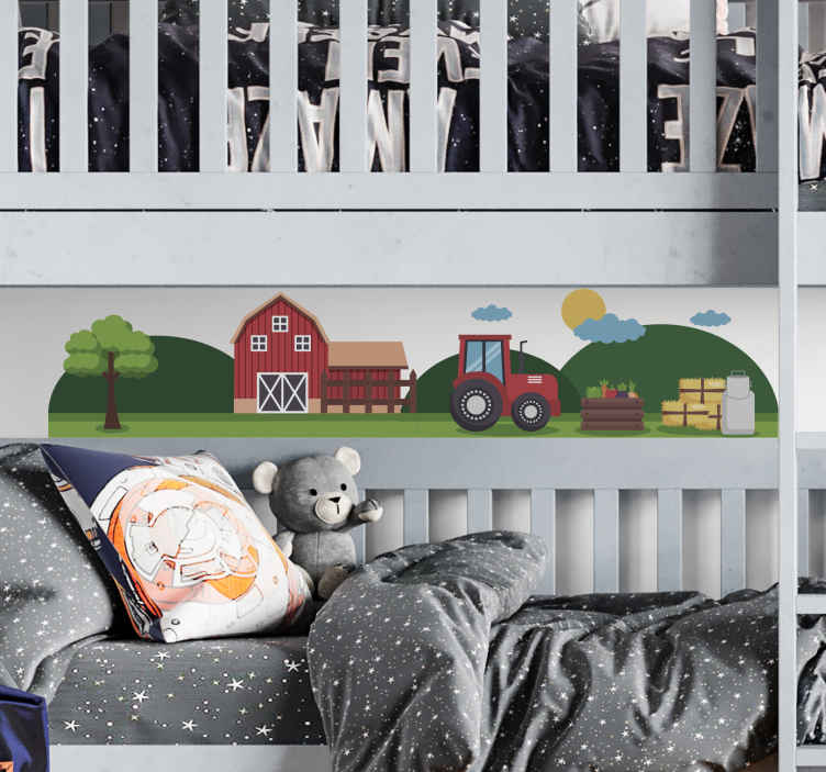 Vinis para quarto infantil Trator realista - TenStickers