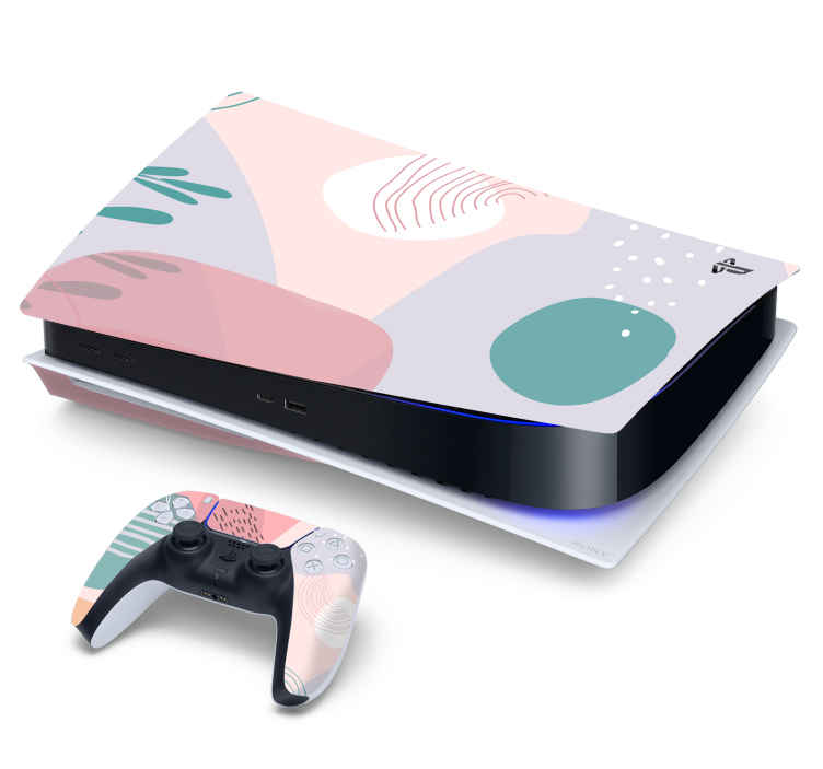 Креативная пастельная роспись playstation 5 наклейка - TenStickers