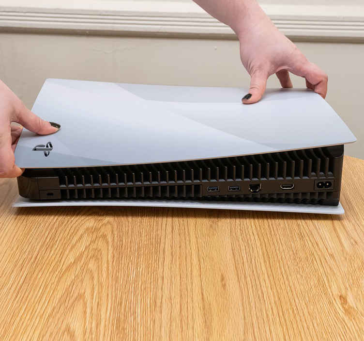 Skin PlayStation Sfondo bianco e grigio lucido