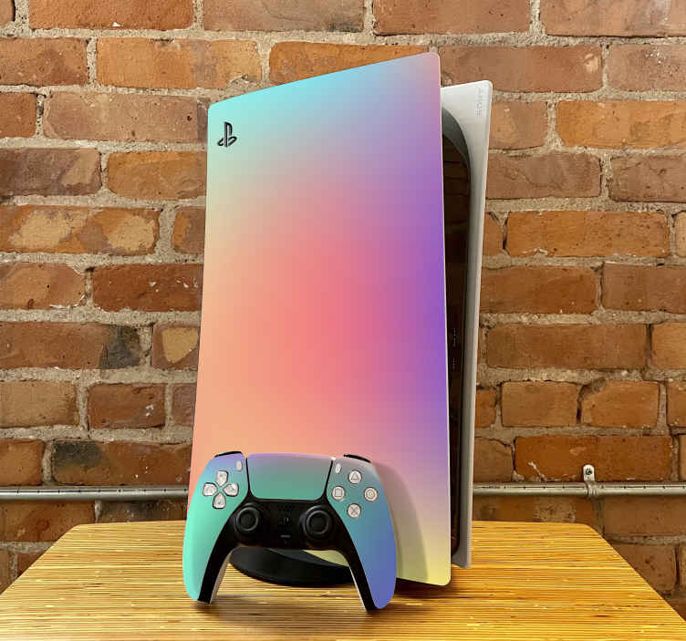 PS5 brushed gold skin Playstation 5 stickers - TenStickers