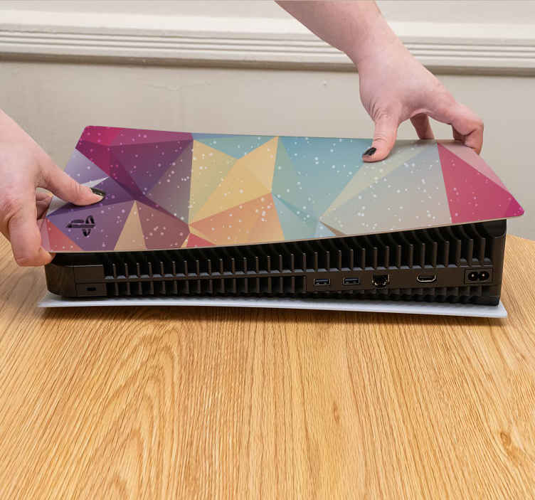PS5 Aufkleber Abstrakte grafische Farben - TenStickers