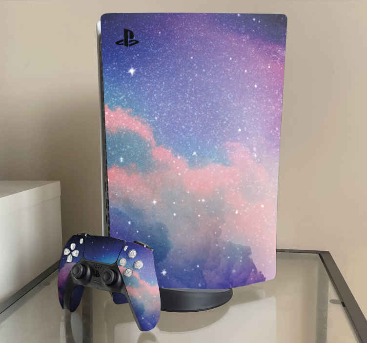 PS5 skin purple PlayStation 5 Skin kawaii sky star Console and Controller Vinyl Decal Sticker Full Coverage Decal Wrap Cover Sticker for ps5