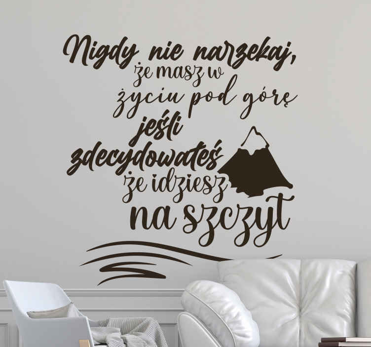 Naklejka na ścianę polskie napisy Przestań narzekać - TenStickers