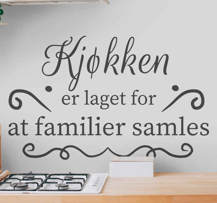 Kjøkken familie motivasjon wallstickers - Tenstickers