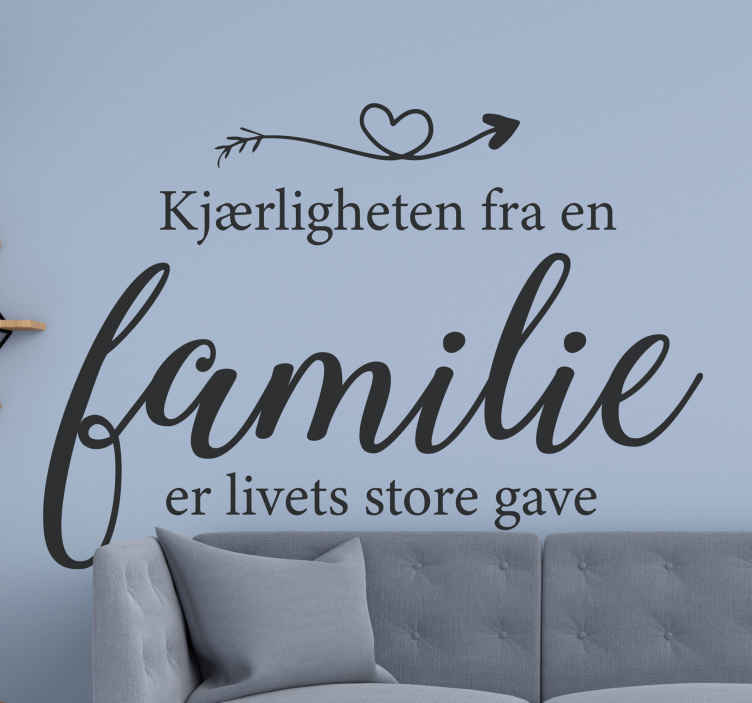 Kjærlighet til en familie motivasjon wallstickers - Tenstickers