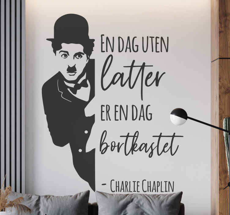 En dag uten latter motivasjons klistremerke - Tenstickers