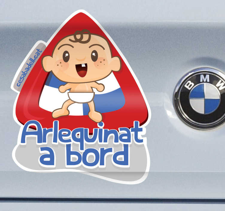 Sticker bebé en el coche - TenVinilo