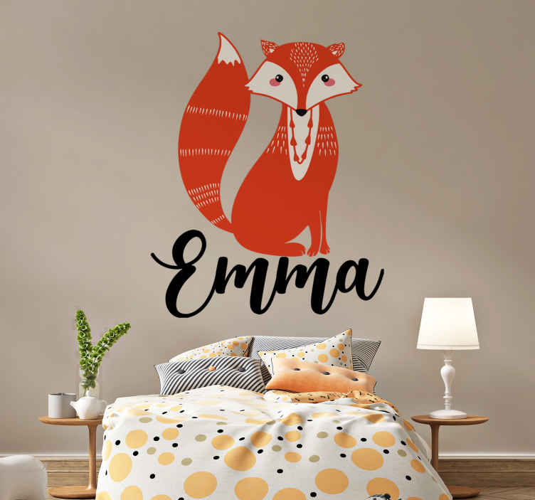 Sticker illustration de renard mignon - TenStickers