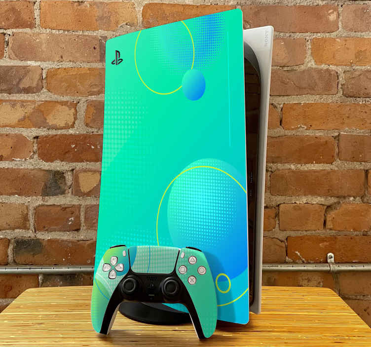 štítek na tekuté pozadí abstraktní ps5 - TenStickers