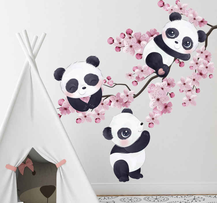 Vinilos Decorativos Vinilo Pared Silueta Panda Love