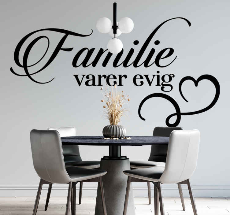 Familie er for alltid sitat wallstickers sitater - Tenstickers
