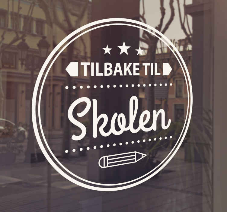 Elegant tilbake til skolen butikkvindu klistremerke - Tenstickers