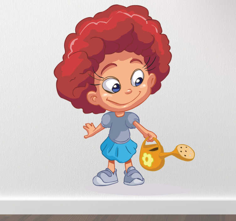 Vinilo infantil niña regadera - adhesivo