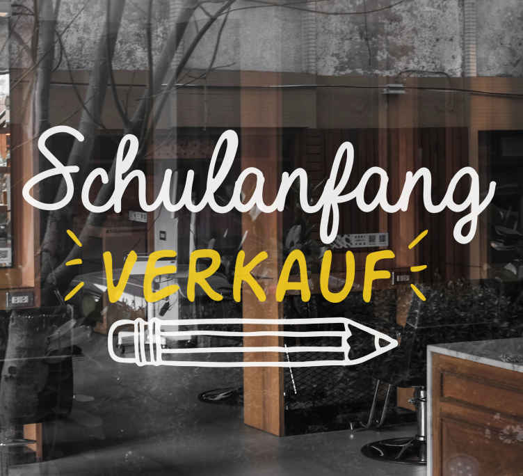 Schaufenster Klebefolie Zurück zum schulverkauf - TenStickers