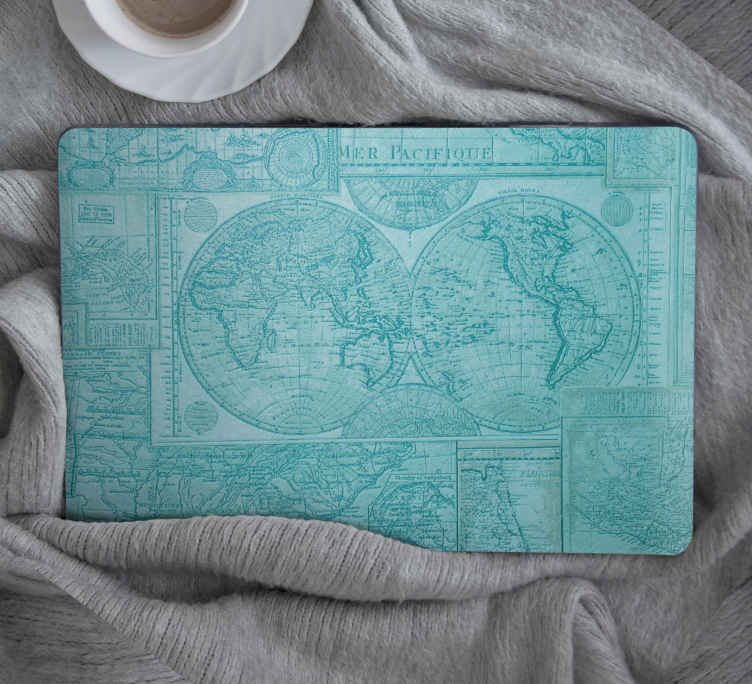 Sticker Ordinateur Portable Vintage terre ronde - TenStickers