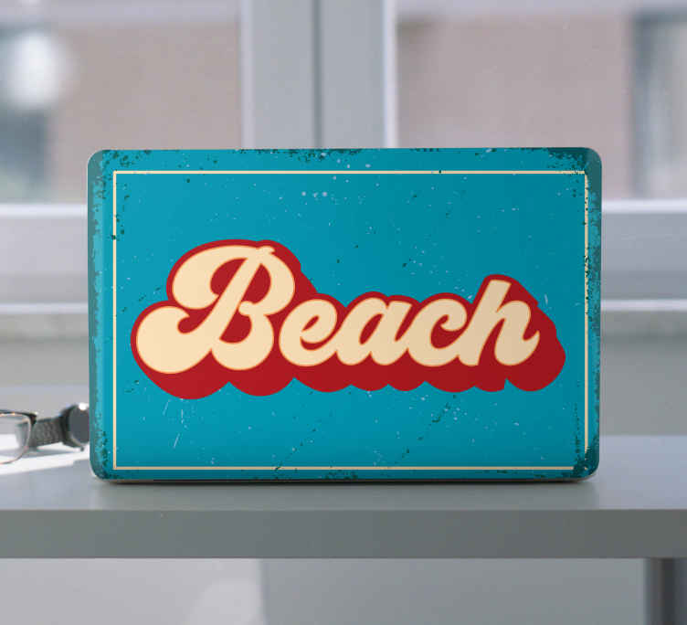 Vinilo para portátiles La playa es de esa manera - TenVinilo